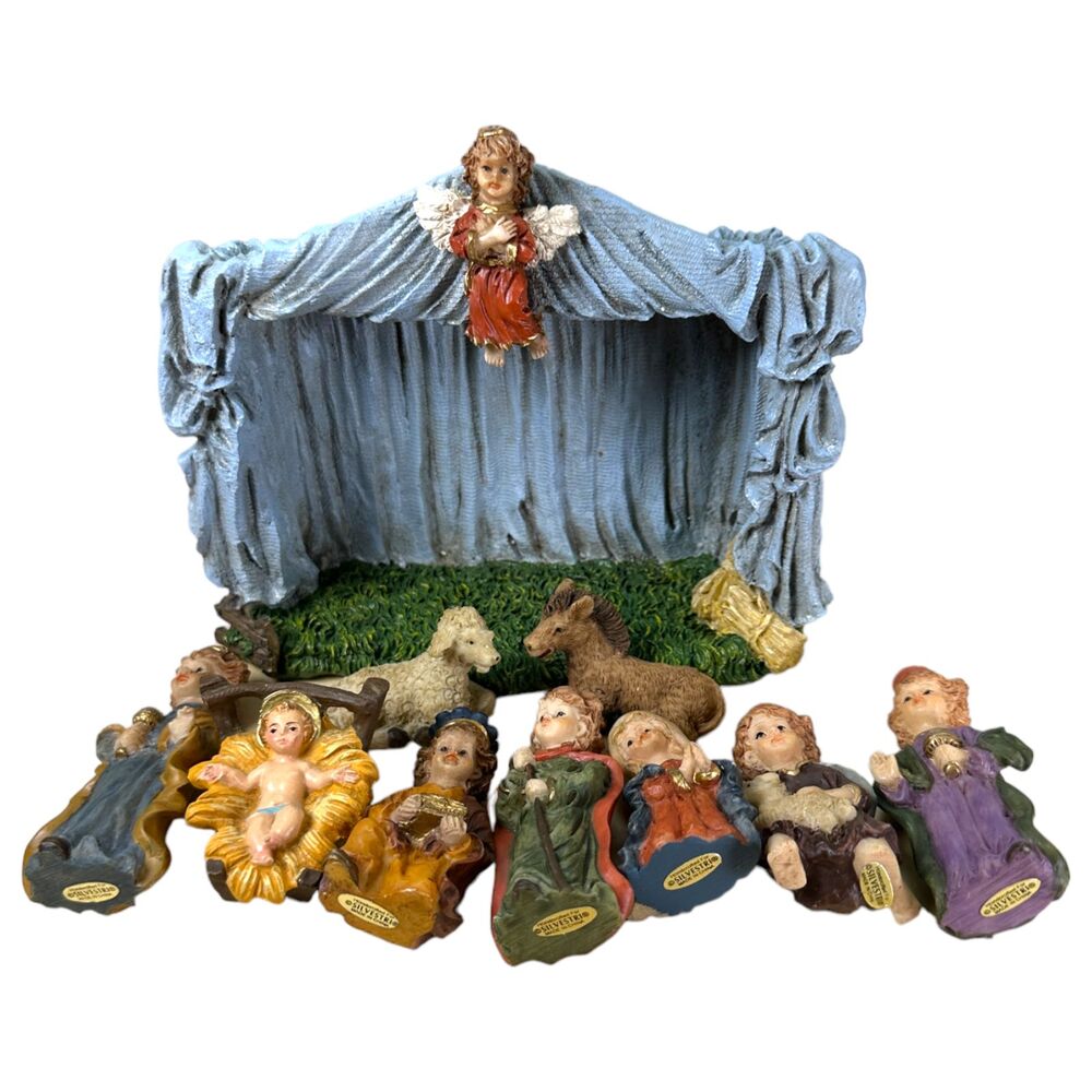 Silvestri Wonders of Christmas Vintage Nativity Set 10 Pieces